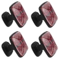 thumbnail image 2 of 4 Pcs Square Cabinet Handle Cupboard Knob Drawer Pulls Handle Red Retro Bohemia Drawer Knobs with Screws Furniture Decoration, 2 of 7