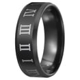 thumbnail image 5 of Yesbay Roman Number Print Party Club Prom Jewelry Men Band Finger Ring Gift-Black, 5 of 5