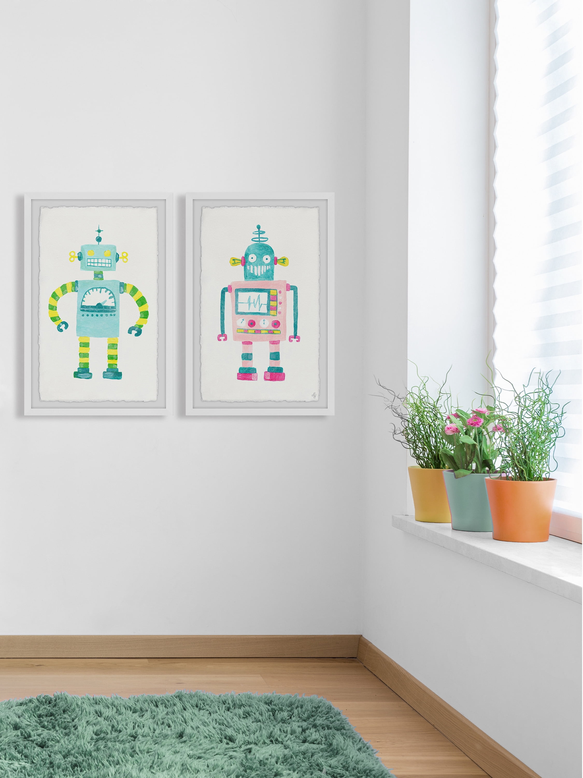 Marmont Hill Robot Diptych, Art Prints 32.00" x 1.50"
