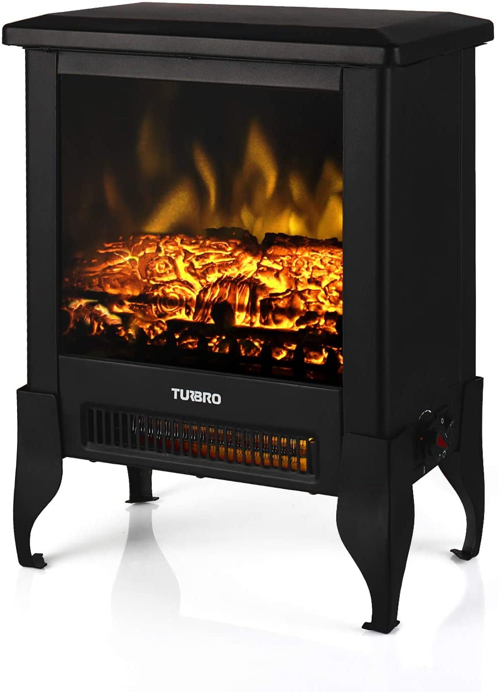 Turbro Suburbs Ts17 Compact Electric, Best Realistic Freestanding Electric Fireplace
