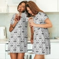 thumbnail image 4 of Naloa Panda Bear Print Women Nightgowns,Womens Loungewear,Short Sleeve Sleepwear,Comfy Ladies Nightdress, 4 of 6