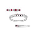 thumbnail image 3 of 1/5 Carat (Ctw) Natural Ruby Ring in 14K White Gold with Diamonds, 3 of 6