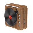 thumbnail image 1 of （Wood color）Retro Portable Bluetooth Speaker with Aux Input, USB Port,Rechargeable Battery Powered, for Home & Office, 1 of 5