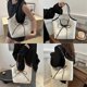 thumbnail image 2 of 2025 Students School Bag Large Capacity Shoulder Bag Simple Shopping Bag Lovely Bows Commuting Bag Fashion Handbags Black, 2 of 5