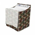 thumbnail image 3 of African Washer Cover, Grunge Triangle Design Colorful Geometric Mosaic Traditional Batik Pattern Retro, Dust and Dirt Free Decorative Print, 29" x 28" x 40", Multicolor, by Ambesonne, 3 of 3
