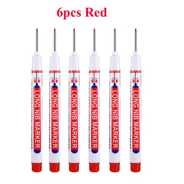 Rotuladores multiusos de Punta larga, marcadores de tinta roja, negra y azul de 20MM para decoración de carpintería y baño, 4 a 8 unidades por juego