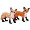 thumbnail image 5 of El juego de figuras de juguete Uandme Fox incluye figuras de zorro ártico y zorro rojo para decoración de tartas (5 zorros), 5 of 5