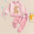 thumbnail image 6 of TOWED22 Baby Girl Clothes Newborn Infant Fall Winter Outfits Print Long Sleeve Crewneck Sweatshirts Pants,Red,6-12 M, 6 of 9