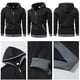 thumbnail image 3 of Dolkfu Sudadera con capucha para hombre, chaqueta deportiva de color sólido con cremallera completa, chaqueta con capucha para hombre. XXL, 3 of 3