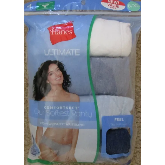 Hanes Ultimate Comfortsoft Bikini Pantie 4 Pack Style 47Husk Size 8 Xl Nwt