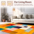 thumbnail image 2 of ODIKA 5' x 7' Machine Washable Non-Slip Area Rug, Geometric Rectangle High Traffic Rug, Yellow, 191677, 2 of 7