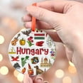 thumbnail image 4 of Hungary Christmas Ornament, Ceramic/Acrylic Ornament, Gift for Mom, Romantic Valentine Decoration, Holiday Festival Ornament, Collectible 2025, 4 of 5