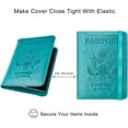 thumbnail image 3 of AICase US Passport Wallet RFID Blocking Travel Leather Cards Holder Cover for Women&Men, 3 of 12