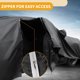thumbnail image 4 of Funda para automóvil Unique Bargains impermeable para todo clima, protección contra sol y lluvia, funda exterior completa para BMW Serie 2 Hatchback 210D-PU negra con franjas reflectantes, 4 of 5