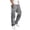 Grey, variant on Men's Four Seasons Cargo Pants Drawstring Waist Multi Pocket Ribbon Detail
