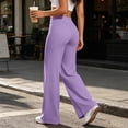 thumbnail image 6 of Annhoo Yoga Pants Women Stretchy High Waist Comfy Solid Color Loose Pants Comfy Soft Casual Workout Gym Trousers, 6 of 9