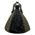 thumbnail image 1 of NMMUED Robe Renaissance Femme Robe Rococo Robes Gothiques de Mascarade Robe Vintage pour Femme Robe à Manches Longues pour Femme Robe Victorienne pour Femme Tenue Renaissance Femme Noir TTG, 1 of 6