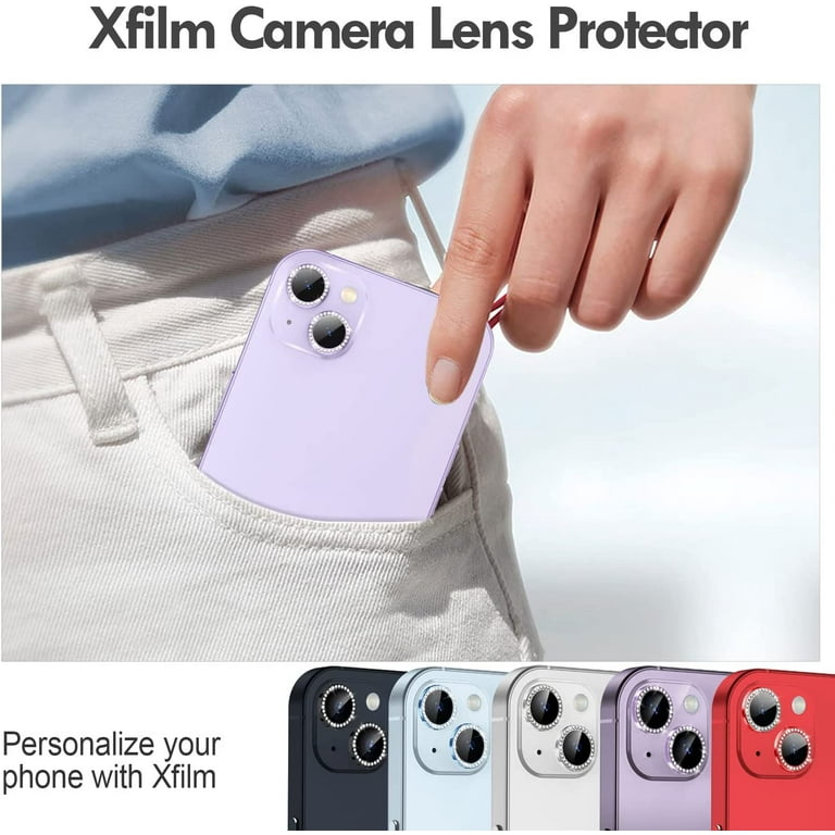 Diamond Stone Camera Lens Protector For Apple IPhone 14 Pro Max & IPhone 14 Pro HD Clear Real Glass Protection Metal Alloy Full Fit Lens Ring For IPhone 14 Pro Max-Gold