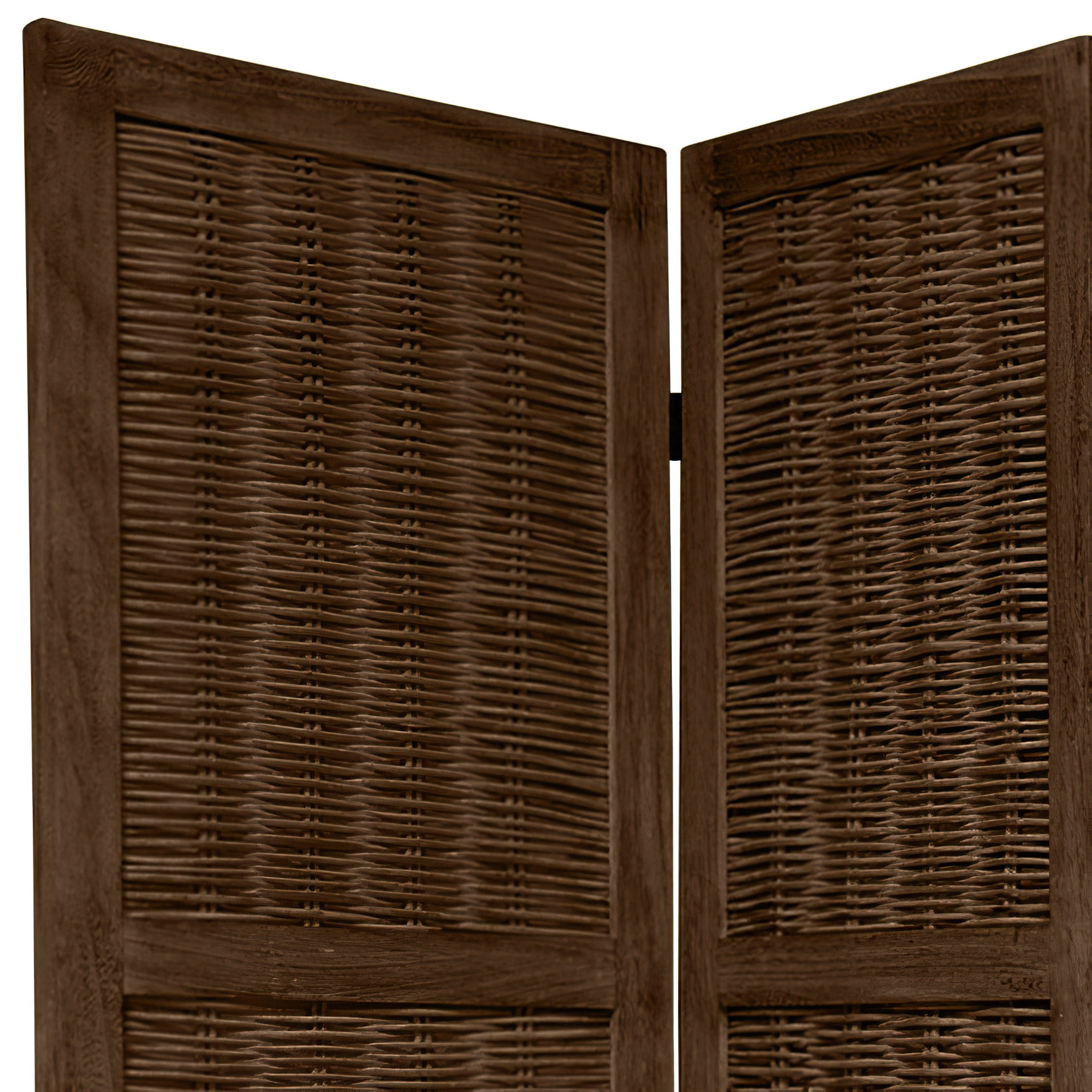 Oriental Furniture 5 1/2 ft. Tall Bamboo Matchstick Screen - Brown - 4 Panel