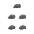 thumbnail image 2 of Maytalsory Cotton Polyester Men Flat Cap Reusable Stylish Fashionable Solid Color Adjustable Breathable Gentleman Hat Berets Gift Light Grey 5Set, 2 of 6