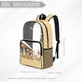thumbnail image 6 of SEANATIVE See Through School Backpack for Kids Clear Transparent Bookbag Heavy Duty PVC Daypack Back to School Essential for Boys Girls Children, Mushroom Butterfly Polka Dots Beige, 6 of 7