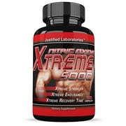 Nitric Oxide Xtreme 5000 Extreme L Arginine Increase Muscle Strength Pump Boost - 60 Capsules
