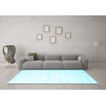 thumbnail image 3 of Ahgly Company Indoor Round Solid Light Blue Modern Area Rugs, 5' Round, 3 of 4