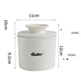 thumbnail image 3 of Lindo soporte de almacenamiento untable de cerámica de de fresca hecho a mano para refrigerador Tapa de mano Capacidad razonable blanco Baoblaze encargado de la mantequilla, 3 of 8