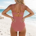 thumbnail image 5 of JIAYUE Women's One-Piece Swimsuit Sleeveless Square Collar Elegant Solid Color Petal Trim Versatile Female Swimwear, 5 of 8