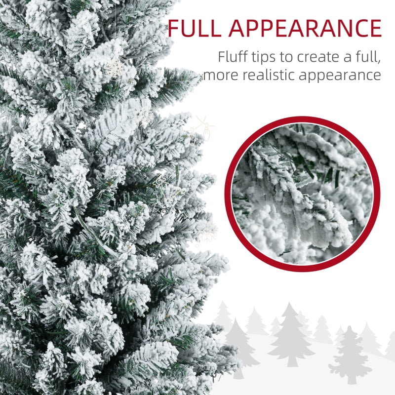 Alvantor Christmas Tree Pre-Lit Pencil with 390 Tips & LED Lights 21.75"x21.75"x72" 6ft Green