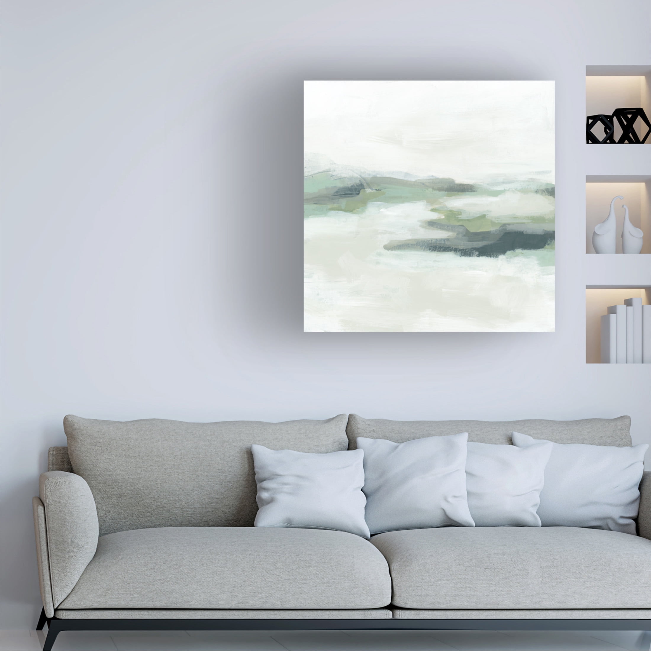 Canvas Wall Art - June Erica Vess 'Sage Coast II' Wall Art for Living Room, Bedroom, or Office Décor by Trademark Fine Art - 24 x 24 Inches