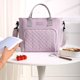 thumbnail image 5 of Bolsa de almuerzo aislada Cooler Tote | Fiambrera reutilizable a prueba de fugas con correa para el hombro | Poliéster con forro térmico | Grande 11,8 x 10,8 x 5,1 pulgadas | Verde o gris | Fácil de, 5 of 6