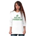 thumbnail image 3 of Funny St Patricks Kiss Me Not Irish Women's Long Sleeve T Shirt Brisco Brands X, 3 of 6