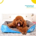 thumbnail image 3 of Cama Acolchada Anti Estres Para Perro Gato Mascota Mediana azul 6.49 pulg Poli Pets PP-CPMBL-54CM, 3 of 7
