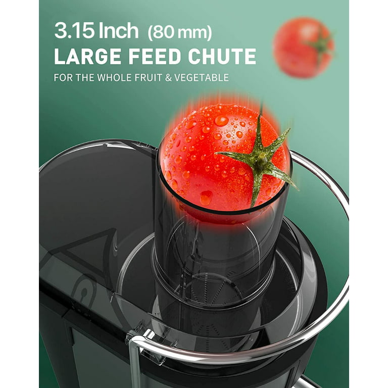 BLACK+DECKER JE2400BD 400-Watt Fruit and Vegetable Juice Extractor with  Space Saving Design, Black 