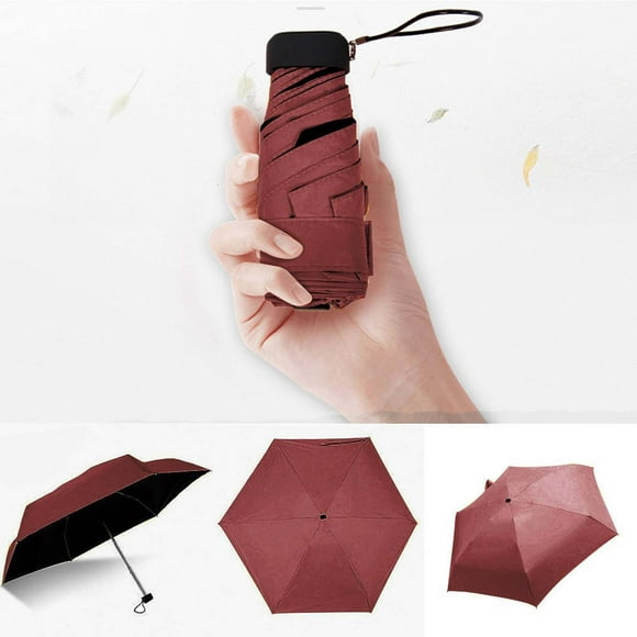 TIMIFIS Parapluie Parapluie de Voyage Parapluie Plat Compact Parapluie Léger Parapluie Pliant Parasol Mini Parapluie Mini Parapluie - Dégagement d'Économies de Chute