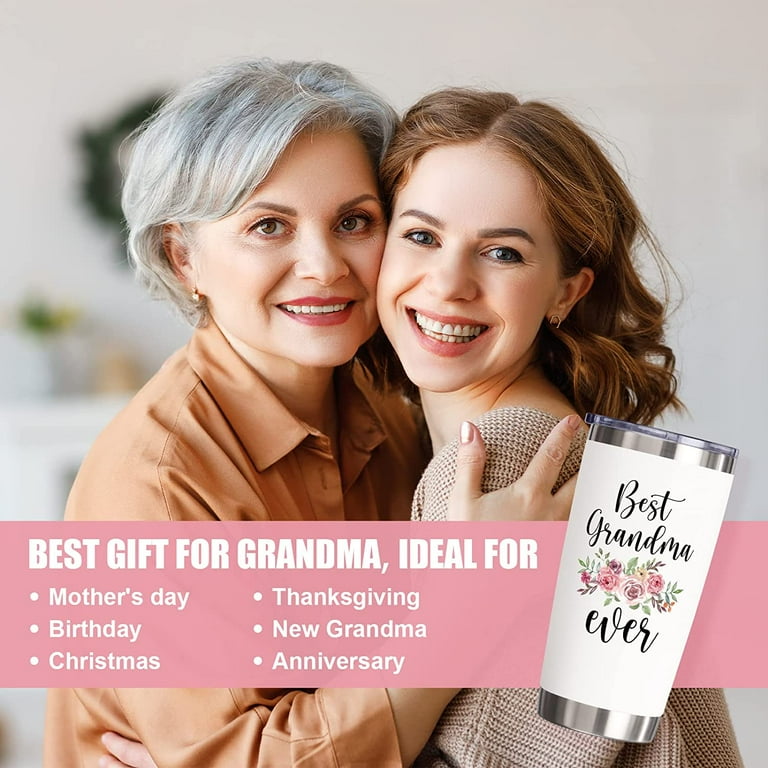 Grandma Tumbler - Best Grandma Ever Tumbler - Best Grandma Gifts - Grandma  Mug - Thoughtful Gifts for Grandma - Gifts for Grandmother - Happy Birthday