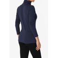 thumbnail image 4 of TheMogan Women's S~3X Essential Soft Jersey Ruched Turtle Neck Long Sleeve Slim Fit Top, 4 of 7