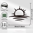 thumbnail image 3 of Sunset on the Lake Metal Wall Art Decoration Iron Black Wall Art Decor Indoor Outdoor Hanging Wall Sculptures for Home Kitchen Patio Bedroom Living Room Bathroom Sunset Theme DIY, 3 of 8