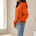 thumbnail image 3 of Diufon Fall Hoodies for Women Long Sleeve Fleece Thermal Oversized Sweatshirt with Front Pocket Winter Basic Loose Pullover, 3 of 8