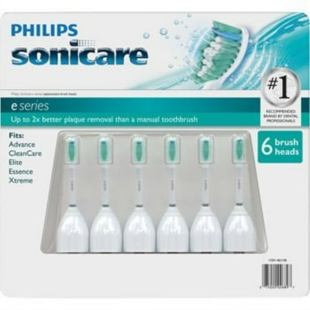 Sonicare Elite - Philips Sonicare Toothbrush e Series Heads Fits: Essence, Xtreme, Elite and Advance - 6 Pack