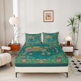 thumbnail image 2 of Erosebridal Elephant Fitted Sheet Full for Boys Girls, Mandala Floral Bed Set, 3 Pieces 1 Fitted Sheet and 2 Pillowcases, 2 of 6