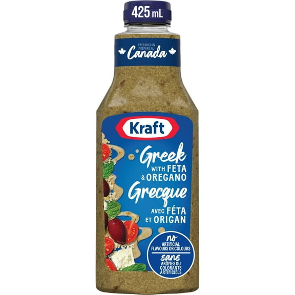 Kraft Greek Feta & Oregano Salad Dressing 425ml/14.4 oz., Bottle