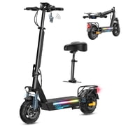 Electric Scooter for Adults with Seat, 1200W Peak Motor, 30-Mile Range, 31 Mph Fast Speed, 48V 15AH Battery, Dual Disc Brake, 10" Off-Road Foldable e Scooter for Teens