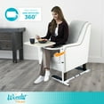 thumbnail image 6 of Stander Wonder Tray, Adjustable Swivel TV Tray Table, Large Laptop Stand, Couch Desk, Side Table & Gaming Desk, Tray for Eating on Couches, Chairs & Recliners, White Base with Maple Tray, 6 of 8