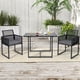 thumbnail image 1 of Costway Conjunto de Muebles de Ratán PE para Patio con Respaldo Plegable y Cojines Cómodos Negro, 1 of 10