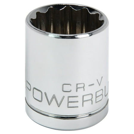 UPC: 0028907054292 | Powerbuilt 1/2 Inch Drive x 23 MM 12 Point Shallow Socket – 642021