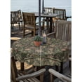 thumbnail image 2 of Outdoor Tablecloth with Umbrella Hole for Patio/Picnic/Party/Camping, Sage Green Floral Waterproof Table Cloth Round Cover Washable, Ethnic Tribe Abstract Art Flowers (Dia 54"), 2 of 8