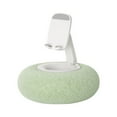 thumbnail image 1 of Green Fluffy Pillow With Adjustable Phone Stand Short Version Holder Green Color For Mobile Devices Foldable Tabletop Support, 1 of 5