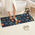 thumbnail image 4 of Pioneer Flower Floral Print Pattern Bathroom Rugs Mat, Non Slip Microfiber Bathroom Rug with Rubber Backing, Soft Mats for Bathroom Floor Tub Shower, 24"x60", 4 of 5